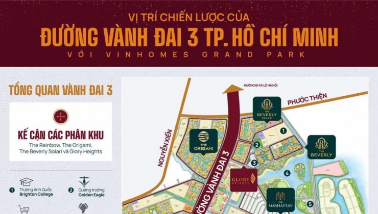 Bán các căn hộ, shophouse Vinhomes Grand Park từ Vinhomes với nhiều chính sách hấp dẫn- phòng kinh doanh thuộc Chủ Đầu Tư